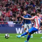 Julian Alvarez mencetak gol penalti untuk Atletico Madrid melawan Arsenal di Liga Champions 2026